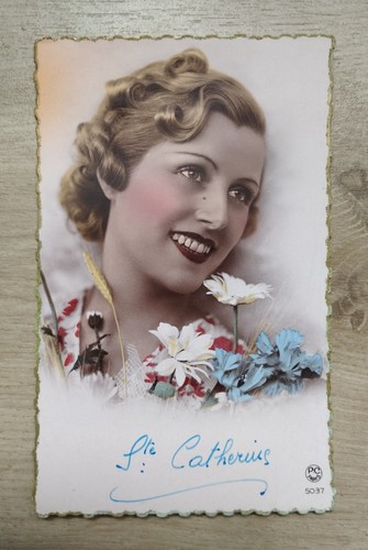 Cpa sainte catherine - sainte, jolie