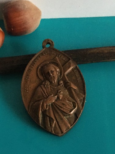 Ancien pendentif médaille - pendentif,