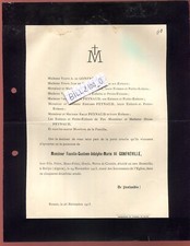 faire-part décès De Gonfréville / Peynaud / Anctin / Offroy / Rouen 1913