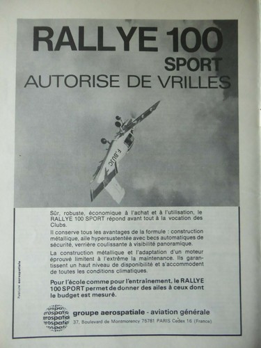 1973 pub aerospatiale - pub,