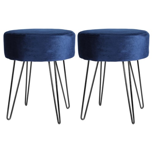 Bleu noir h40 d35cm - 2x, bleu/noir