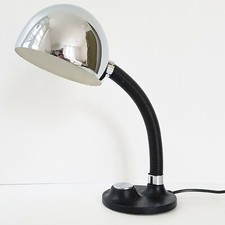 LAMPE DE TABLE ACIER CHROME 1960 1970 VINTAGE SPACE AGE 60S 70S ANNEES 60/70