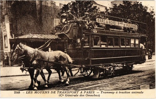 Cpa paris moyens tranport - paris,