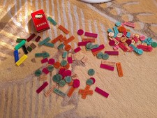 JETONS DE CARTES EN BOIS SUD BAGAGES MARSEILLES , BONAL ET BOITE A CARTE