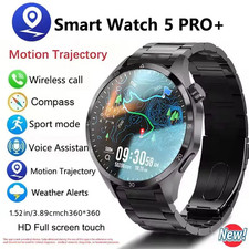 Montre Connectée Homme 2025 | Écran AMOLED 360x360 | Appels Bluetooth, GPS, NFC,