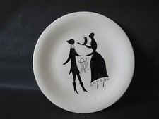 Ancienne assiette céramique décoration oiseau vintage french antique plate