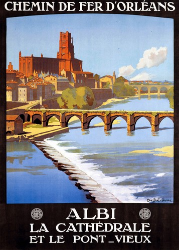 Affiche chemin fer orléans - chemin,