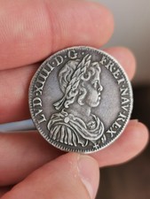 Louis XIIII, demi écu mèche courte 1645 A Paris rose Matignon.