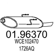MTS Silencieux arrière Pot d'Échappement 01.96370 convient pour PEUGEOT 406 (8B)