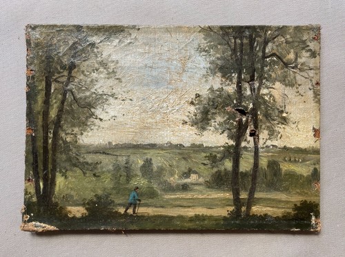 Paysage animé huile - paysage,