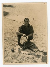 PHOTO, WW2 Armée de libération fusilier marin militaire armement