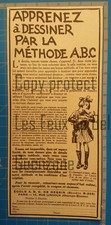 ECOLE ABC DE DESSIN APPRENEZ A DESSINER   publicité 1930 advert print