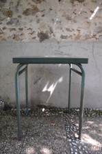 RENE HERBST ET REX TABLE CARRE A PLATEAU EN BAKELITE VERTE 
