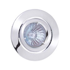 Support de spot rond mat chrome GU10/GU5.3