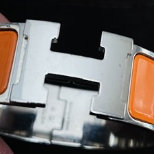 Hermes Signed Orange Enamel