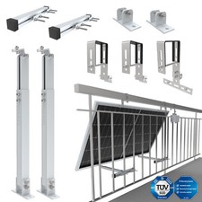 NuaSol - Support de balustrade de balcon pour 1 panneau solaire et un onduleur