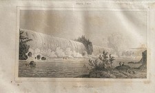 GRAVURE  ETATS UNIS  1840  " CHUTE DU NIAGARA  "