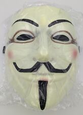 MASQUE V POUR VENDETTA - ANONYMOUS GUY FAWKES - DÉGUISEMENT ADULTE - CRÈME NEUF