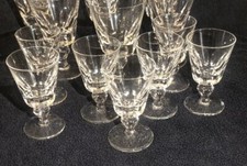 7 Verres  À Vin Cristal Saint Louis Modèle Jersey Signé