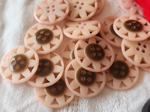 Lot boutons bicolore - lot,