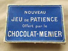 Boite publicitaire du jeu de patience chocolat Meunier vers 1910 rare