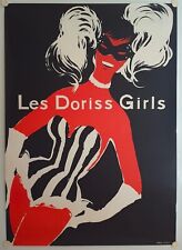 Affiche Cabaret Revue Moulin Rouge LES DRISS GIRLS Années '50/'60  - 91x128 cm