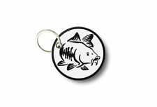 Porte cle cles clef brode patch ecusson poisson pêche canne sac