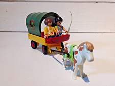 PLAYMOBIL LOT BALLADE EN CARRIOLE PONEY CAMPAGNE CENTRE ÉQUESTRE