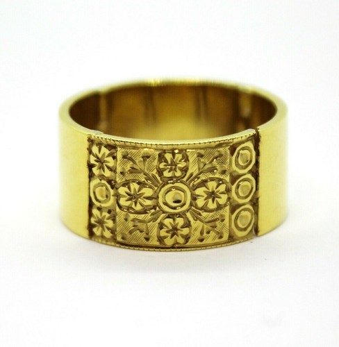 Bague jaune gravé - gravé, à