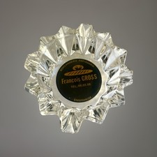 Cendrier Vintage en verre ciselé