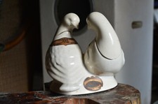 Colombes porcelaine craquelée - porcelaine,