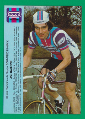 Cyclisme carte cycliste joel - carte,