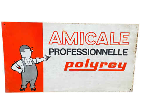 Ancienne plaque tole amicale - tole,