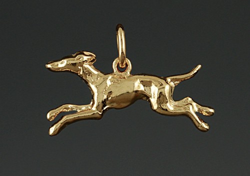 Pendentif chien levrier - pendentif,