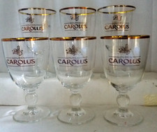 Lot 6 verres à bière 25 cl  GOUDEN CAROLUS  , ref OD1232
