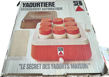 VINTAGE - SEB Yaourtière Automatique avec 6 pots couvercle orange et Notice