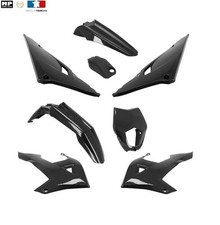 Kit carénage plastique 8 coques Noir Brillant Rieju MRT 50 SM Trophy	2022-2025