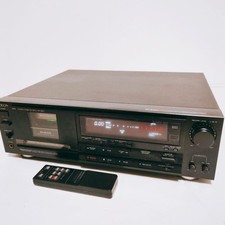 Platine cassette AIWA EXCELIA XK-007 avec télécommande utilisée JUNK Power Only