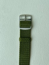 Bracelet montre perlon olive 20mm