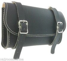 sacoche de selle vélo vintage imitation cuir noir fixie single speed