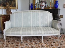 Canapé en bois sculpté - époque Louis XVI - Demay