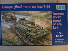 Maquette Char 1/72 UM Ref 389 T-34 de Dépannage