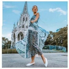 Zara Robe Maxi Cachemire Imprimé Long Maxi Fleuri Imprimé Mousseline Robe