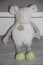DOUDOU ET COMPAGNIE  SOURIS LES CHOUPIDOUX BLANC VERT 32 cm