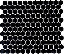 Mosaïque Hexagonal Uni Noir