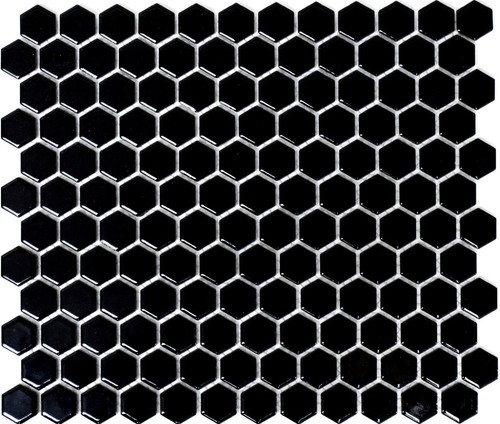 Mosaïque hexagonal uni - uni, noir