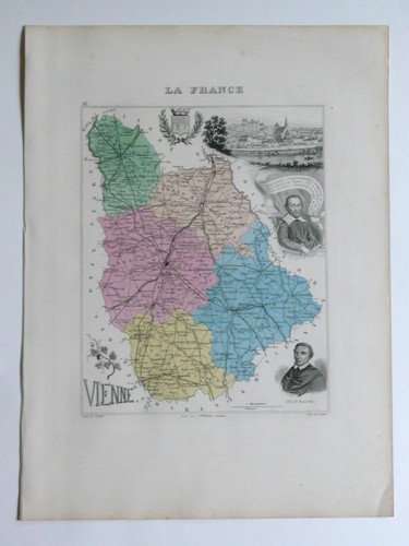 Vienne carte géographique - carte,
