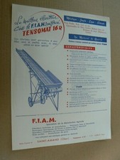 prospectus catalogue agricole : élévateur FIAM / tensomat 16 R & 16 J