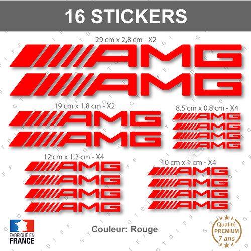 Stickers amg rouge - stickers, 16