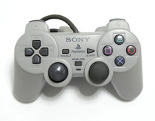 MANETTE SONY PLAYSTATION 1 ET 2 GRIS OFFICIEL DUALSCHOCK 2 JEU CONSOLE SCPH 1200